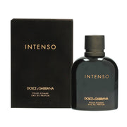 Dolce & Gabbana Pour Homme Intenso Eau de Parfum 125 ml – mørkebrun rektangulær glasflakon med sort låg og gyldent logo
