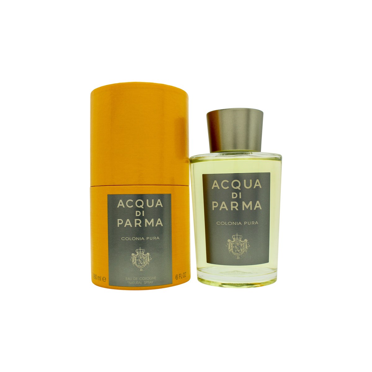 Acqua Di Parma Colonia Pura Eau De Cologne, 180 ml klar glasflakon med sort låg og våbenskjold