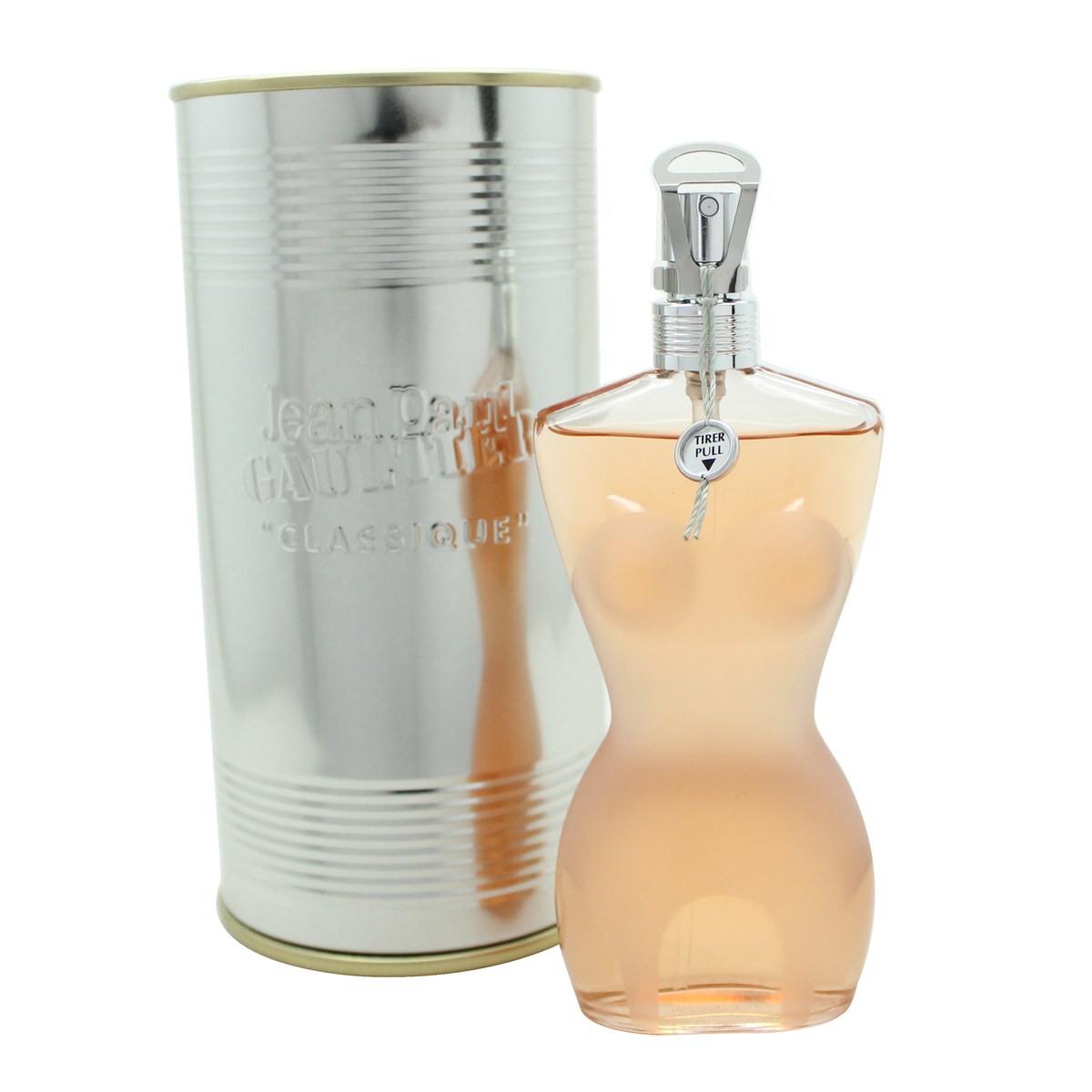 Classique Eau De Toilette, Jean Paul Gaultier 100 ml, ikonisk torsoformet flaske i rosa glas med corset-design