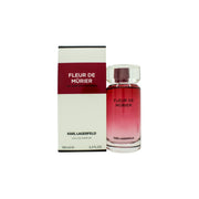 Karl Lagerfeld Fleur de Murier Eau de Parfum 100 ml – klar glasflaske med lilla duft, sort kantet låg og enkel etiket