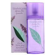 Elizabeth Arden Green Tea Lavender Eau de Toilette 100 ml – klar glasflaske med lavendellilla låg og grønne blade