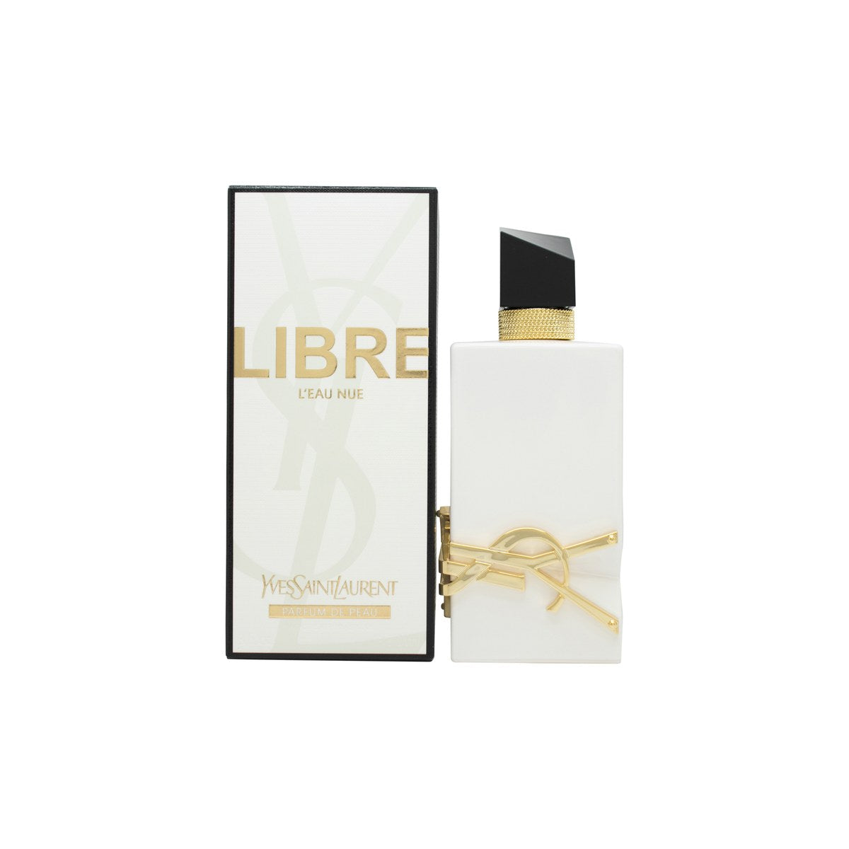 Yves Saint Laurent Libre L’Eau Nue Eau de Parfum 90 ml – klar glasflakon med gyldent YSL-logo og slank sort hætte