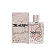 Zadig & Voltaire This Is Her! Unchained Eau de Parfum, Zadig & Voltaire 50 ml, mat hvid flakon med sort tekst og råt design