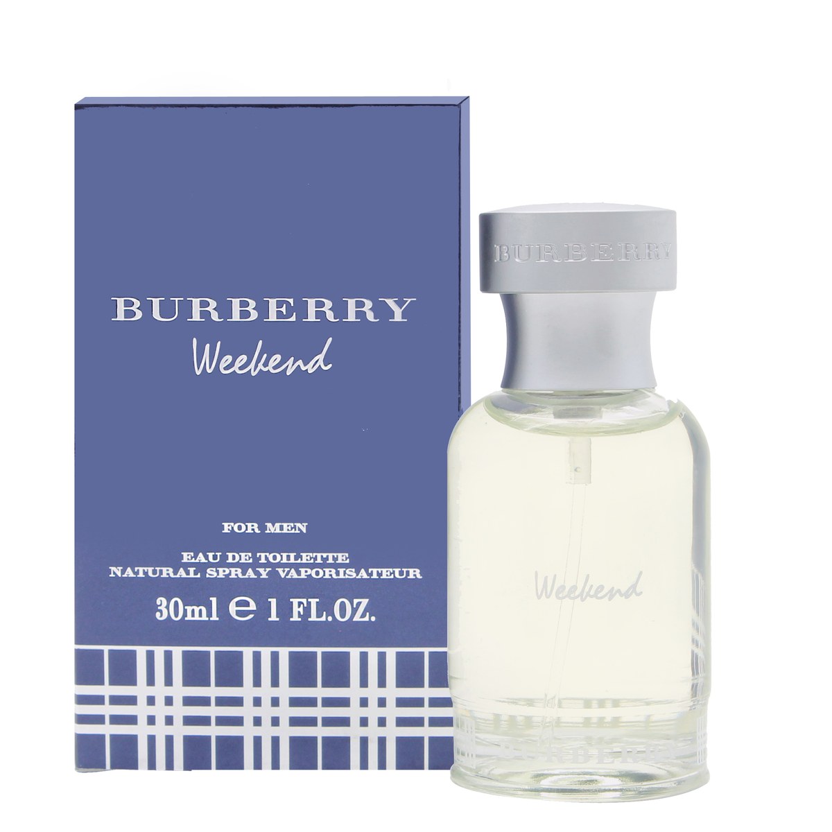 Burberry Weekend For Men Eau De Toilette 30 ml klar glasflaske med sølv spraytop og beige etiket
