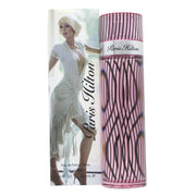 Paris Hilton Eau de Parfum, Paris Hilton, 100 ml – rosa flakon med sort silhuetmotiv og sort låg