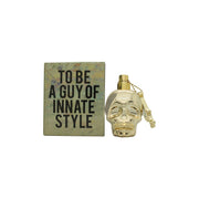 Police To Be Born To Shine For Man Eau De Toilette 40 ml, metalisk guld kranieformet flakon med glat overflade.
