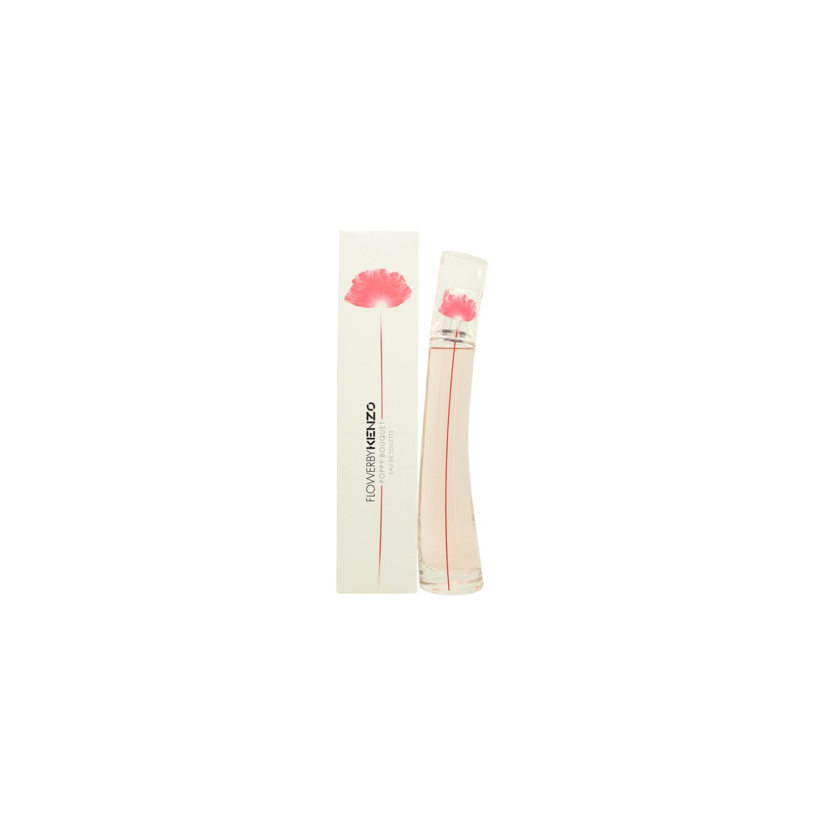 Flower By Kenzo Poppy Bouquet Floral Eau De Toilette Kenzo 50 ml, klar slank glasflaske med farverig poppy og sølvfarvet låg