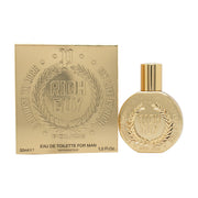 Police Rich Guy For Man Eau De Toilette, Police 30 ml – klar glasflaske med gylden spraytop og råt design