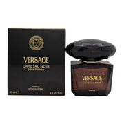 Crystal Noir Parfum Eau De Parfum, Versace, 90 ml – mørkviolet facetteret flaske med krystalklar prop og elegant udtryk