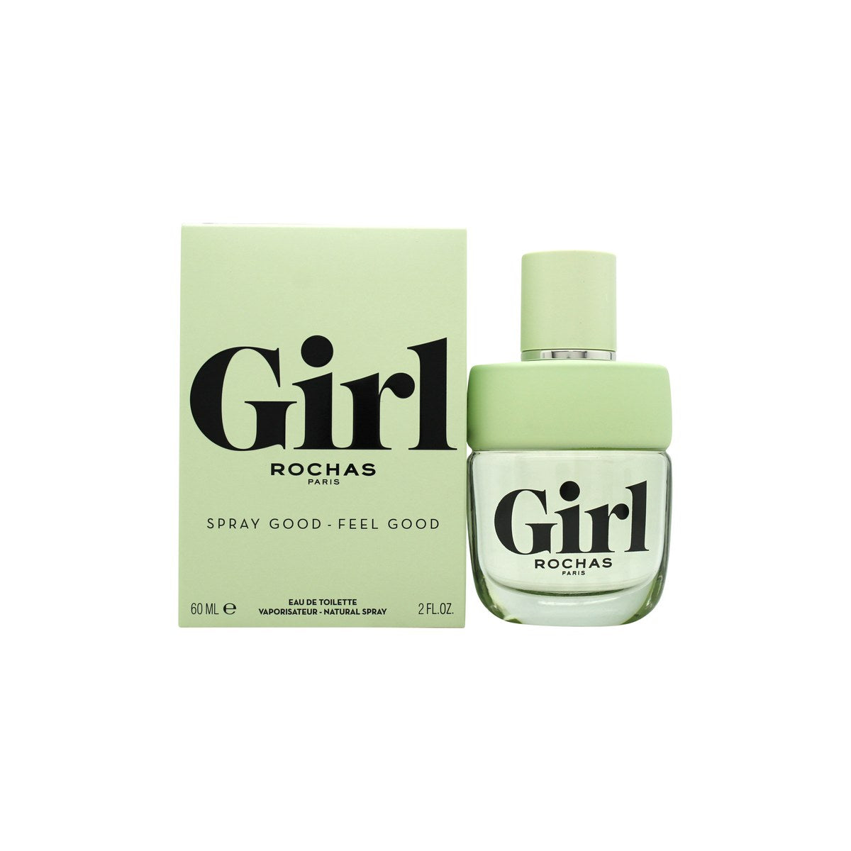 Rochas Girl Eau De Toilette, Rochas, 60 ml – afrundet lysrosa glasflaske med blødt minimalistisk design
