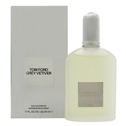 Tom Ford Grey Vetiver Parfum Eau De Parfum 50 ml – rektangulær grå flakon med riflet glas, sølvfarvet hætte og minimalistisk label