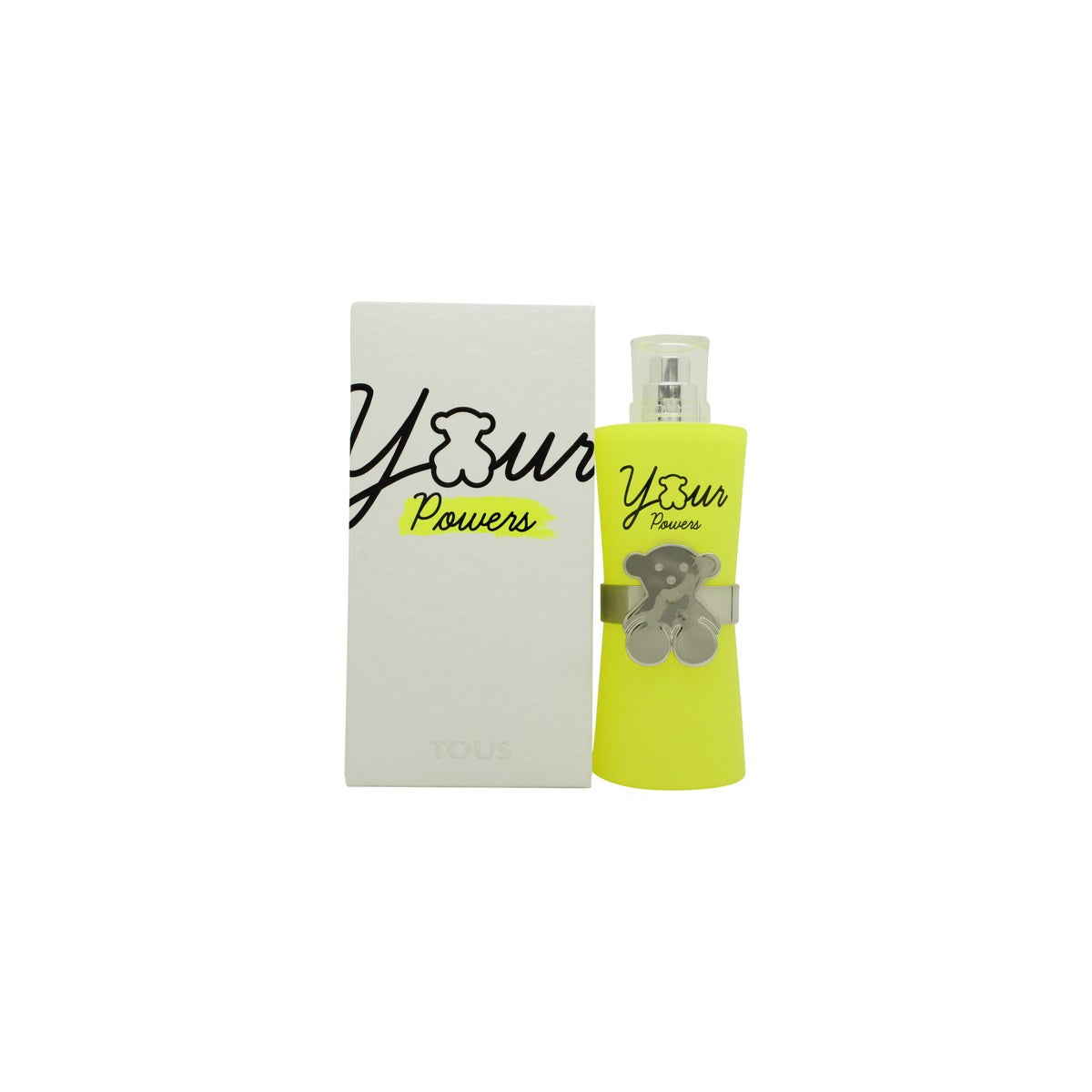 Tous Your Powers Eau De Toilette, Tous 90 ml – lyserød glasflakon med afrundede former og gylden spraytop i feminint design