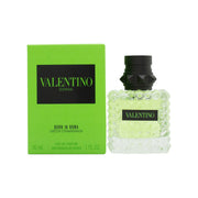 Valentino Donna Born in Roma Green Stravaganza Eau de Parfum 30 ml i grøn firkantet nitteflakon med sort låg og gyldne detaljer