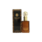 Roberto Cavalli Signature Eau De Parfum 100ml, Roberto Cavalli 100 ml flakon i gyldent glas med orientalsk mønster og guldkork