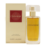 Estee Lauder Cinnabar Eau de Parfum 50 ml fra Estée Lauder i rød glasflakon med guldtop og orientalsk design