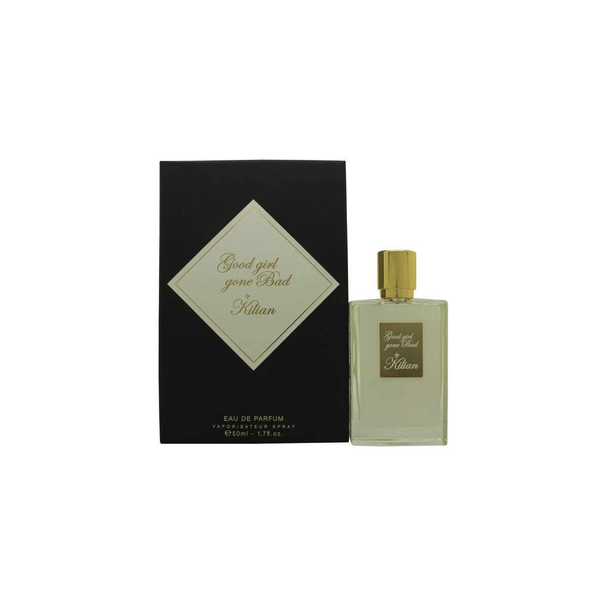 Kilian Good Girl Gone Bad Eau De Parfum, Kilian, 50 ml klar, firkantet glasflakon med sort lakering og gylden label