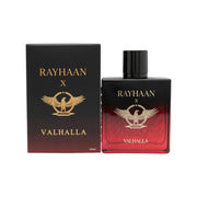 Rayhaan X Valhalla Eau De Parfum 100 ml fra Rayhaan – mørk sort flakon med kantet design og gulddetaljer.