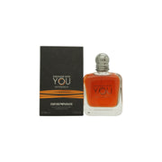 Giorgio Armani Emporio Armani Stronger With You Intensely Eau de Parfum 100 ml, mørk ravfarvet flakon i glas med sort hætte