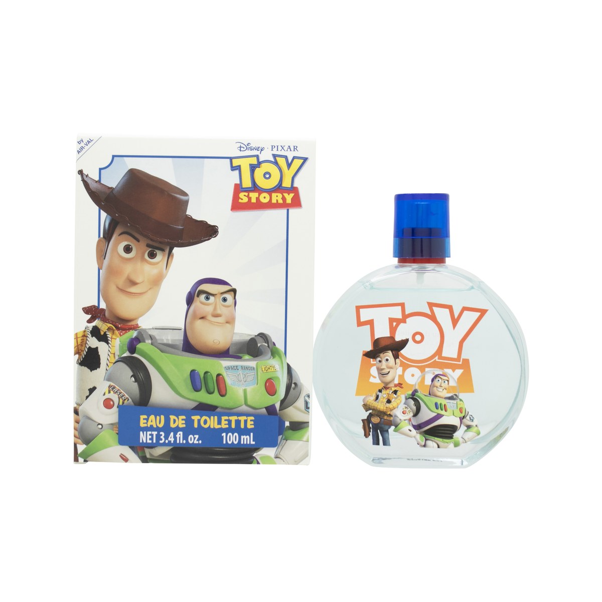 Disney Toy Story Eau de Toilette 100ml fra Disney, 100 ml glasflaske med spray og motiv af Woody og Buzz