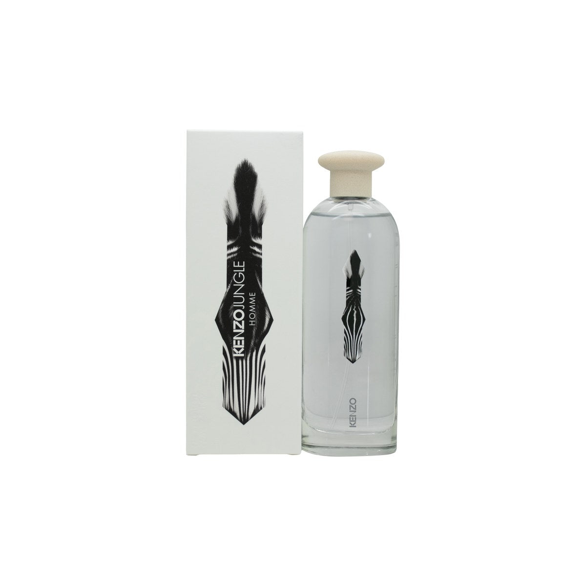 Kenzo Jungle Homme Eau de Toilette, Kenzo, 75 ml – ravfarvet flakon med skulpturel tigerformet prop og kantet glasdesign.