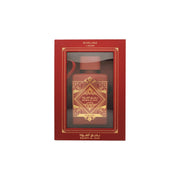 Lattafa Bade'e Al Oud Sublime Eau de Parfum, Lattafa, 100 ml – mørk lilla flakon med gyldent låg og ornamenteret front.