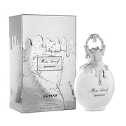 Miss Armaf Grandeur Eau De Parfum, Armaf, 100 ml – rosa flakon med guldfarvet låg og rund, elegant form.