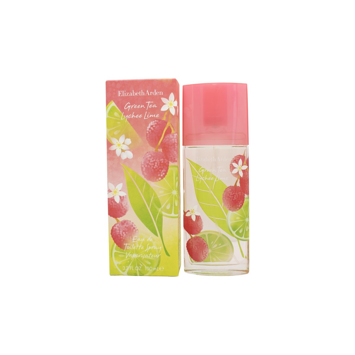 Elizabeth Arden Green Tea Lychee Lime Eau de Toilette, Elizabeth Arden 100 ml – klar, lysegrøn glasflaske med sølvlåg