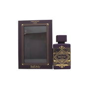 Lattafa Bade'e Al Oud Amethyst Eau de Parfum 100 ml fra Lattafa i mørklilla flakon med gyldent låg og detaljeret emblem