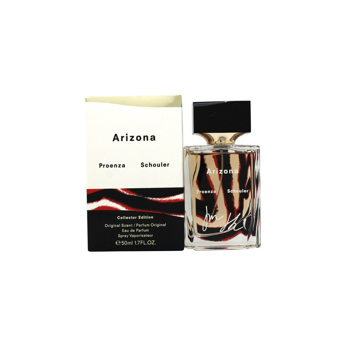 Proenza Schouler Arizona Collector Edition Eau De Parfum 50 ml – klar flakon med gylden væske og solformet guldlåg