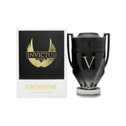 Paco Rabanne Invictus Victory Eau de Parfum Extreme 100 ml – mørk, pokalformet flakon med mat sort glas og gyldent V-logo