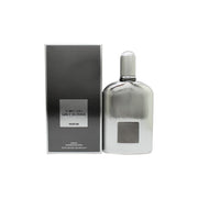 Tom Ford Grey Vetiver Parfum, Tom Ford, 100 ml i riflet glasflakon med sølvfarvet etiket og matchende metalkap.