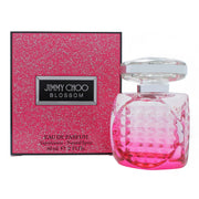 Blossom Eau De Parfum Jimmy Choo 60 ml, lyserød glasflaske med facetter, rund form og diamantlignende låg