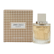 Illicit Eau De Parfum, Jimmy Choo, 60 ml – gylden facetslebet flaske med skrå kanter og sort låg, elegant og moderne