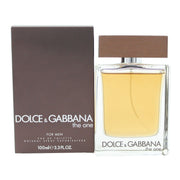 The One For Men Eau De Toilette Dolce & Gabbana 100 ml klar rektangulær flaske med ravfarvet duft og mørk brun kapsel