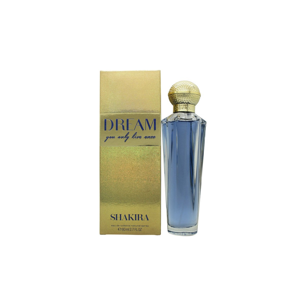 Shakira Dream Eau de Toilette 80 ml, Shakira – lyserød oval glasflaske med sølvprop og elegant, feminin formgivning