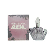 Ariana Grande R.E.M. Eau de Parfum, Ariana Grande, 50 ml – lilla krystalformet base med klar flakon og sølv låg