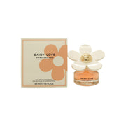Daisy Love Eau De Toilette, Marc Jacobs, 30 ml klar glasflaske med hvid margueritblomst som låg og gylden midte, let stemning
