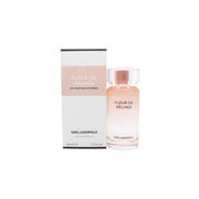 Karl Lagerfeld Fleur De Pecher Eau de Parfum 100 ml Karl Lagerfeld – lyserød glasflakon med sort låg og firkantet design.