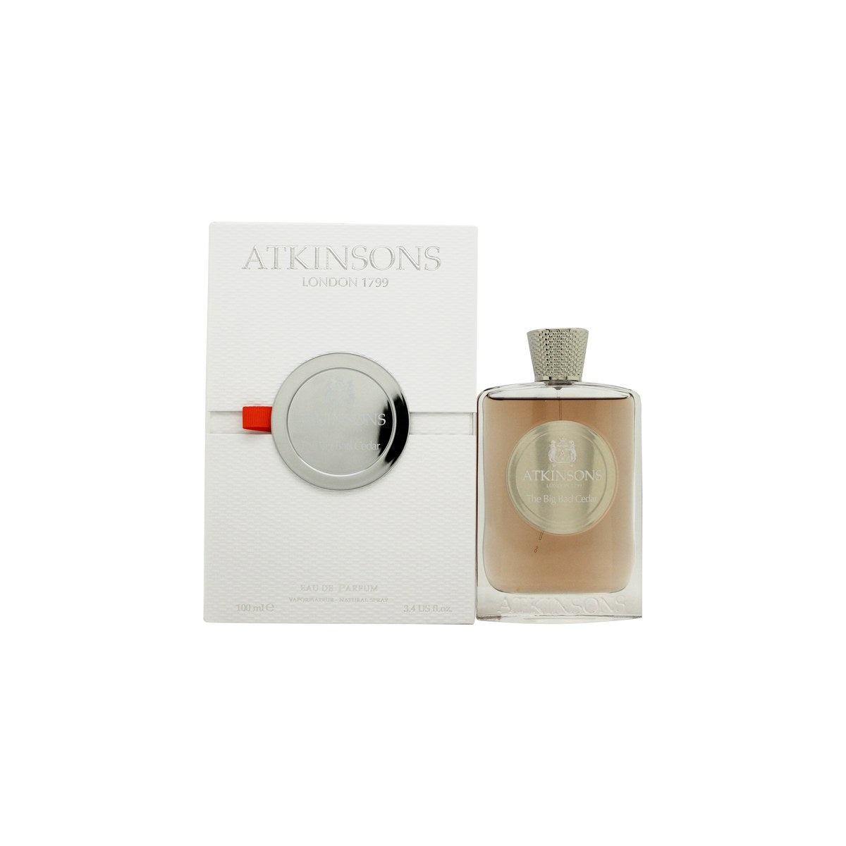 Atkinson The Big Bad Cedar Eau de Parfum 100ml fra Atkinsons, 100 ml flakon i mørk glas med sort etiket og sølvdetaljer.
