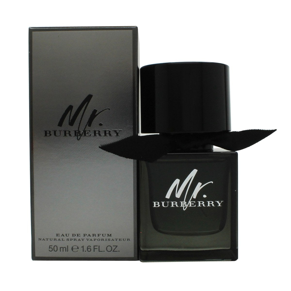 Mr Burberry Eau De Parfum, Burberry, 50 ml, mørk lakeret flaske med rene linjer, horninspireret låg og gabardinebånd