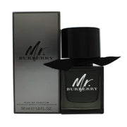 Mr Burberry Eau De Parfum, Burberry, 50 ml, mørk lakeret flaske med rene linjer, horninspireret låg og gabardinebånd