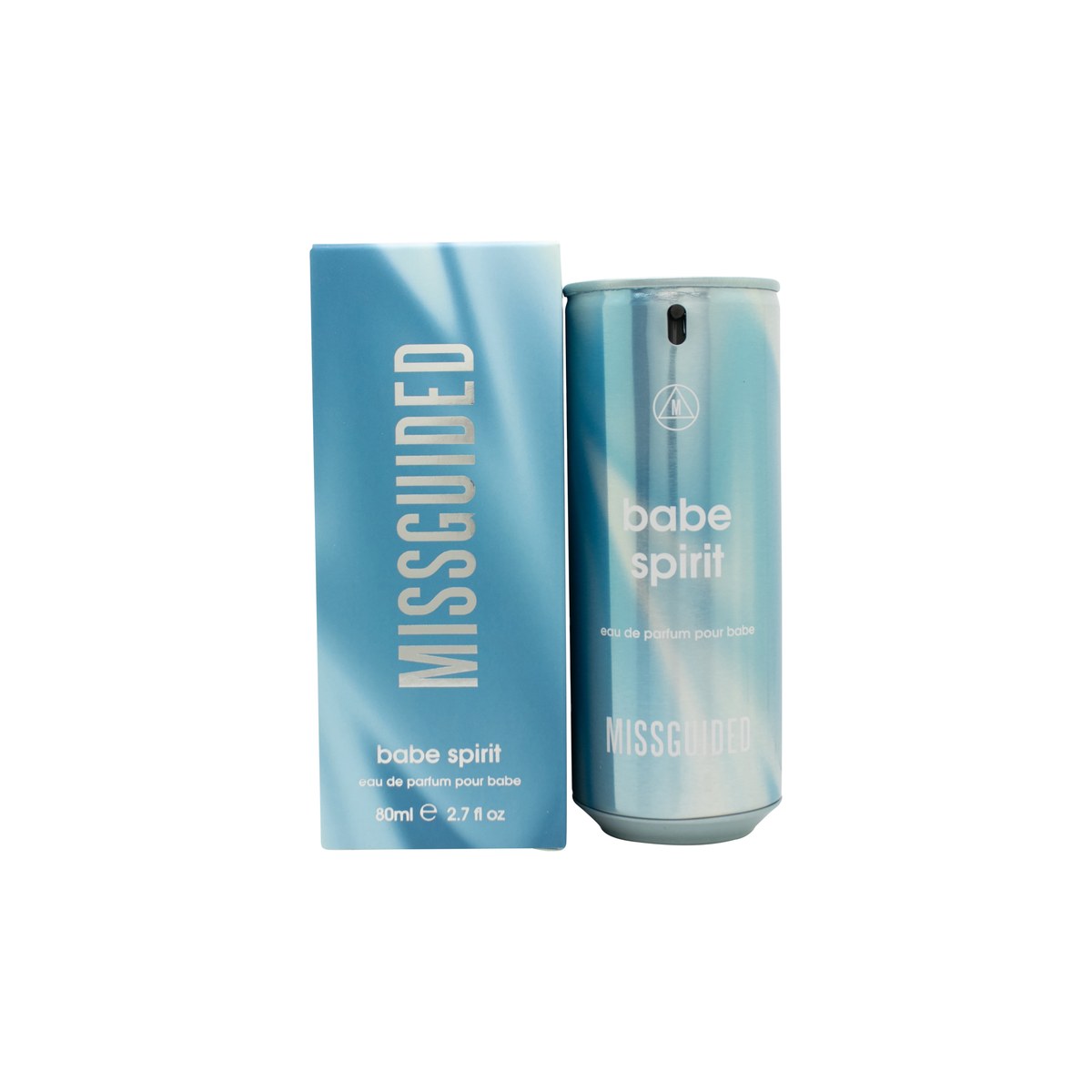 Missguided Babe Spirit Eau de Parfum 80 ml fra Missguided, lyserød cylindrisk flakon med hvid tekst og minimalistisk design