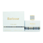 Barbour Coastal For Her Eau de Parfum 100ml, Barbour 100 ml klar glasflaske med sølv låg og lyseblå maritime detaljer
