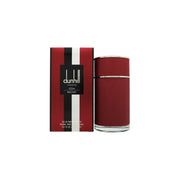 Dunhill Icon Racing Red Eau de Parfum 100ml fra Dunhill, 100 ml – rød cylindrisk metalflakon med sølvlåg og lodrette riller
