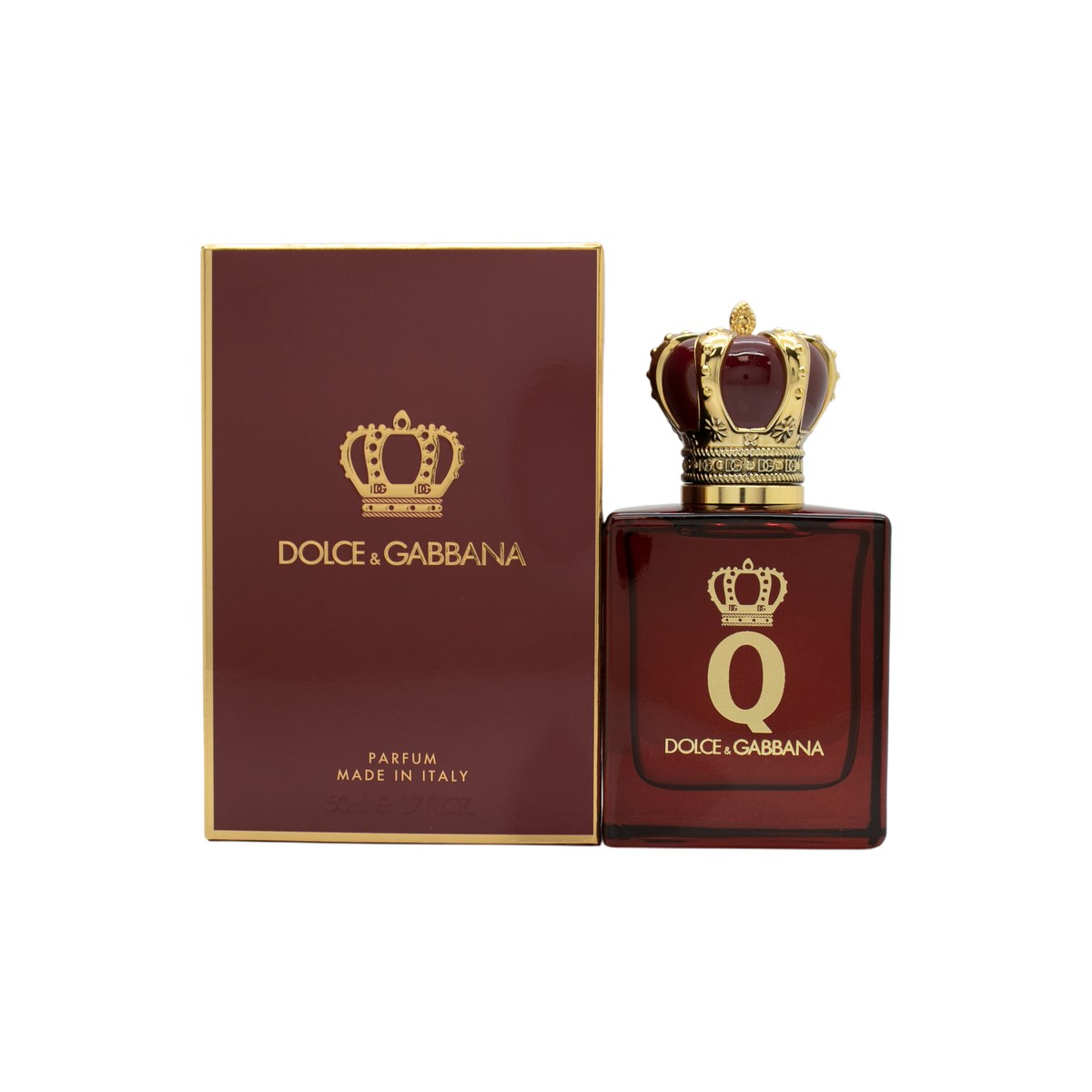 Dolce & Gabbana Q Parfum 50 ml, Dolce & Gabbana – klar glasflaske med rosafarvet duft og guldkork som krone