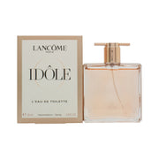 Lancôme Idôle Eau de Toilette 25 ml – ultraslank glasflakon i klar rosa med sølvkant og minimalistisk design