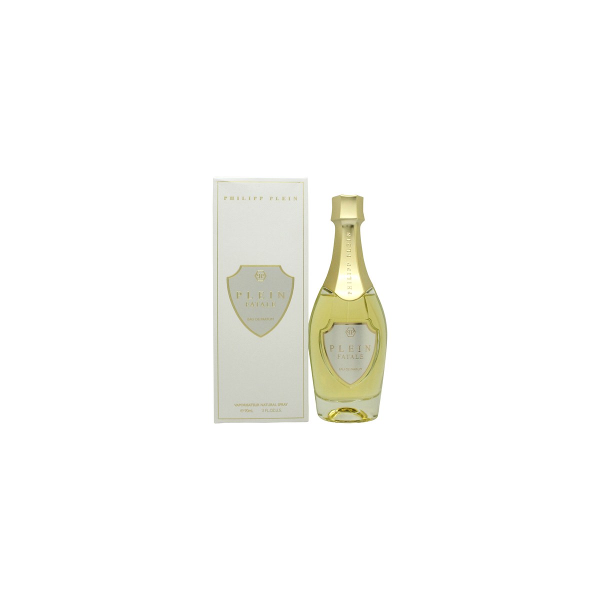 Philipp Plein Plein Fatale Eau de Parfum 90 ml, Philipp Plein – sort facetsleben kranieflakon i glas med rosaguld spraytop