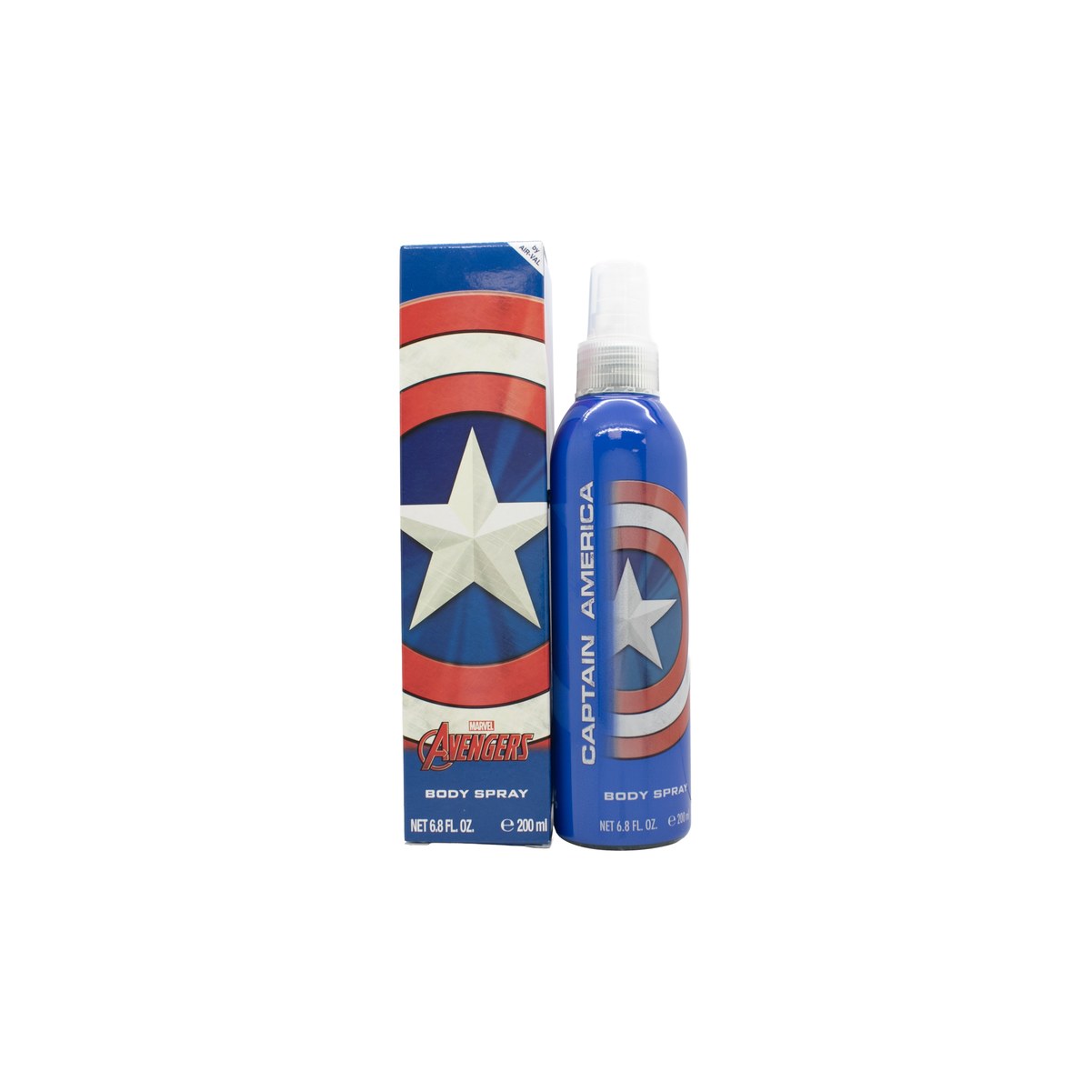 Marvel Captain America Eau de Toilette 200 ml fra Marvel – blå flakon med Captain America-motiv og rød hætte