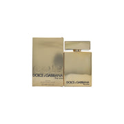 Dolce & Gabbana The One Gold For Men Eau de Parfum 100 ml – guldfarvet flakon i kantet design med sort låg og blank finish