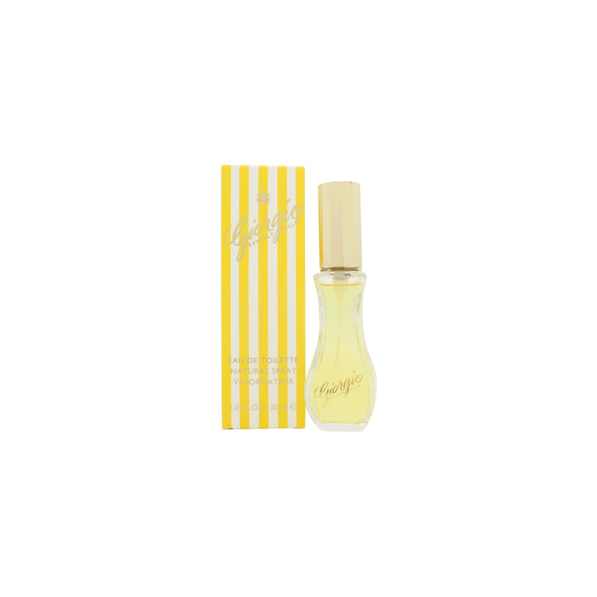 Giorgio Beverly Hills Giorgio Yellow Eau de Toilette 30 ml – klar glasflaske med gul væske og guld låg